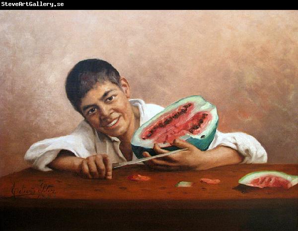 Estevao Silva Boy with a watermelon